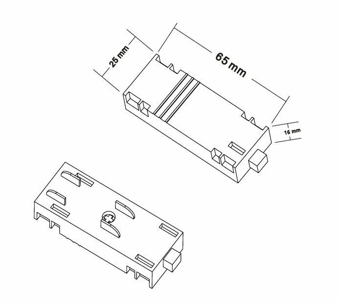 Соединитель питания прямой для накладного шинопровода Crystal Lux CLT 0.205 03 BL