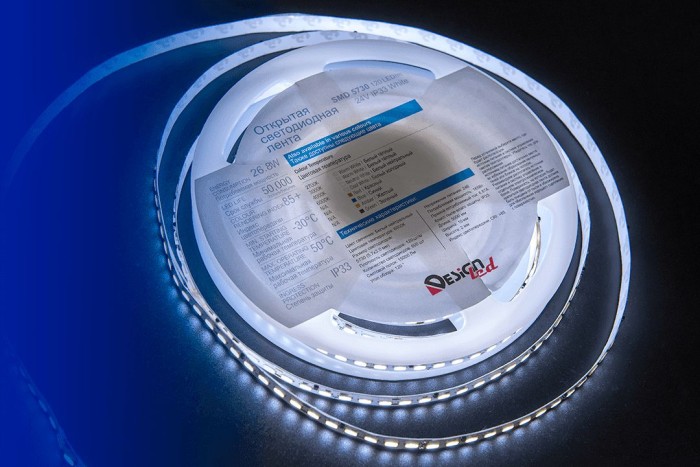 Светодиодная влагозащищенная лента DesignLed 26,8W/m 120LED/m 5730SMD холодный белый 5M 001824