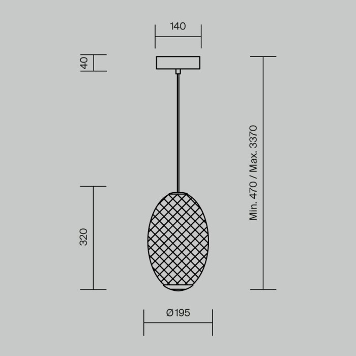 Подвесной светильник Maytoni MOD397PL-L14B3K