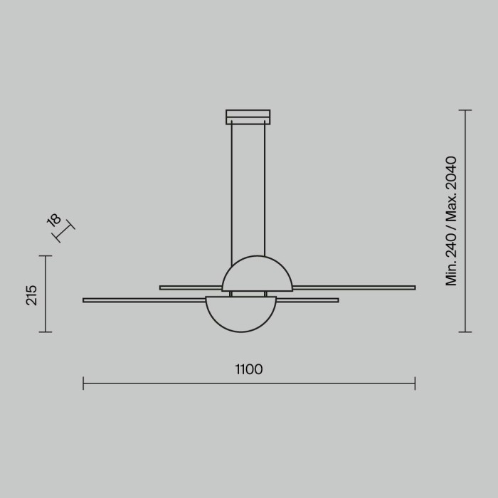 Подвесной светодиодный светильник Maytoni Modern Skyline MOD179PL-L26BS4K