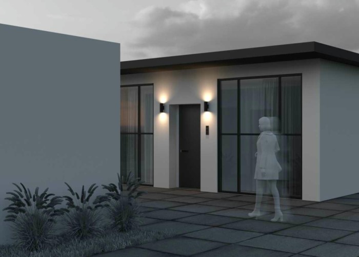 Уличный настенный светодиодный светильник Maytoni Shim O303WL-L10GF3K