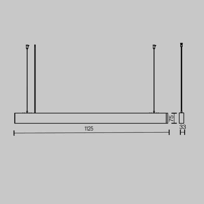 Подвесной светодиодный светильник Maytoni Technical Pendant Basis P051PL-36W2.7-6K-W