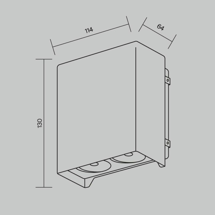 Уличный настенный светодиодный светильник Maytoni Shell O570WL-L20B3K