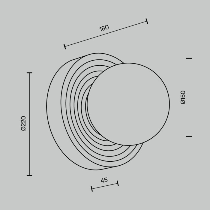 Бра Maytoni Modern MOD403WL-01BG