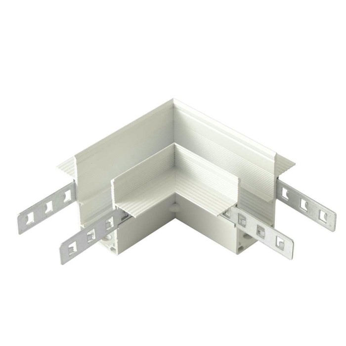 Соединитель для магнитного встраиваемого шинопровода для ГКЛ12,5 мм угловой Crystal Lux CLT 0.223 11 WH