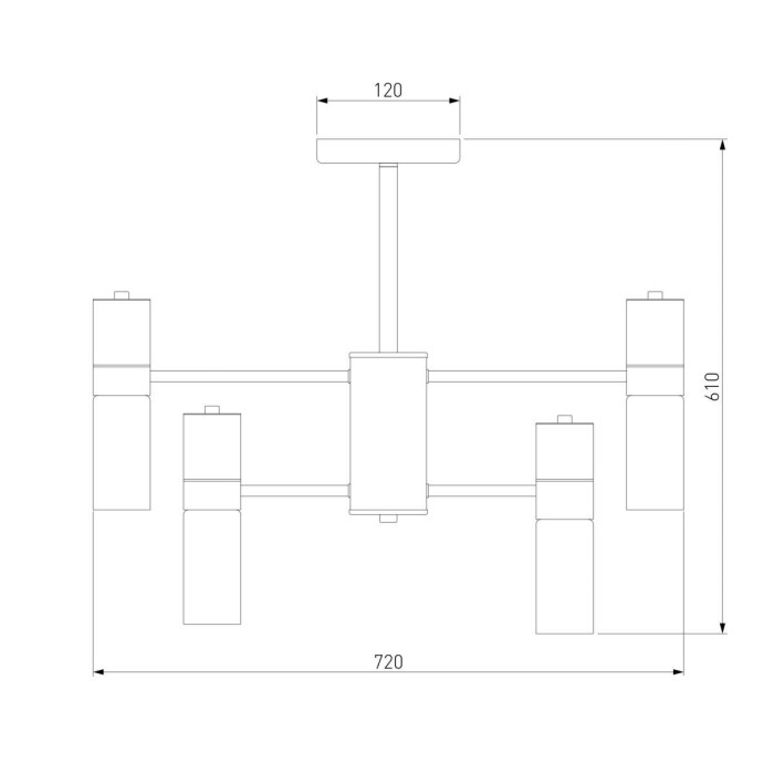 Подвесная люстра Eurosvet Tesoro 70125/8 черный