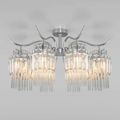 Потолочная люстра Eurosvet Sevilia 10119/8 хром/прозрачный хрусталь Strotskis