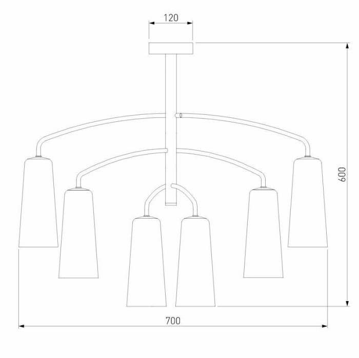 Подвесная люстра Eurosvet Omber 70137/6 хром
