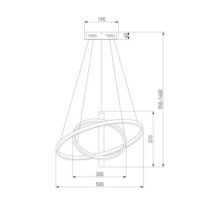 Подвесной светодиодный светильник Eurosvet Stroke 90270/1 черный