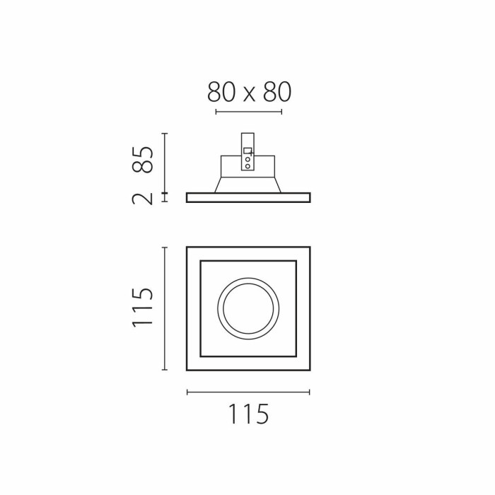 Комплект со светильником Lightstar Domino Quadro (214516+214507+214007) D51607BMOD