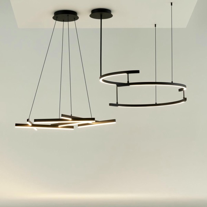 Подвесной светодиодный светильник Maytoni Line MOD016PL-L52BK