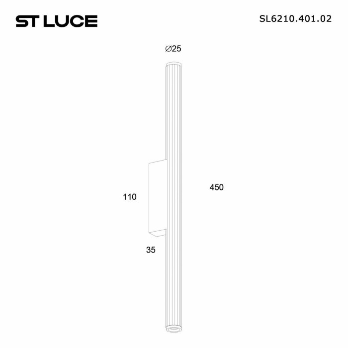 Настенный светодиодный светильник ST Luce Lilt SL6210.401.02