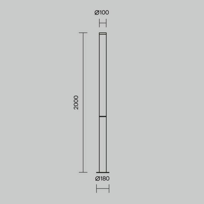 Уличный светодиодный светильник Maytoni Ginza O041FL-L100B3K