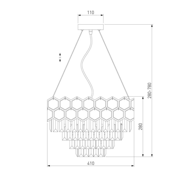 Подвесная люстра Eurosvet Ariana 10124/5 золото/прозрачный хрусталь Strotskis Smart