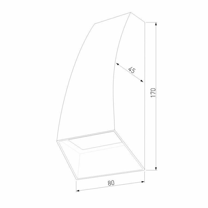 Уличный настенный светодиодный светильник Elektrostandard Forw 1016 Techno серый a057010