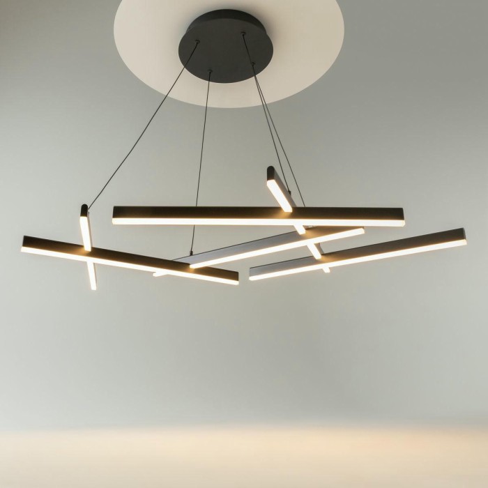 Подвесной светодиодный светильник Maytoni Line MOD016PL-L80BK