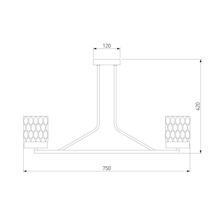 Потолочная люстра Eurosvet Calle 60127/8 латунь