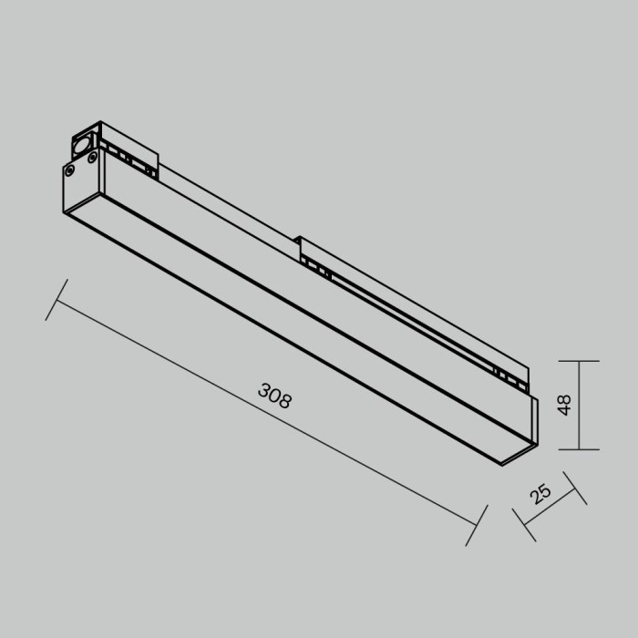 Уличный трековый светильник Maytoni Outdoor O-TR02-1-S-12WB3K