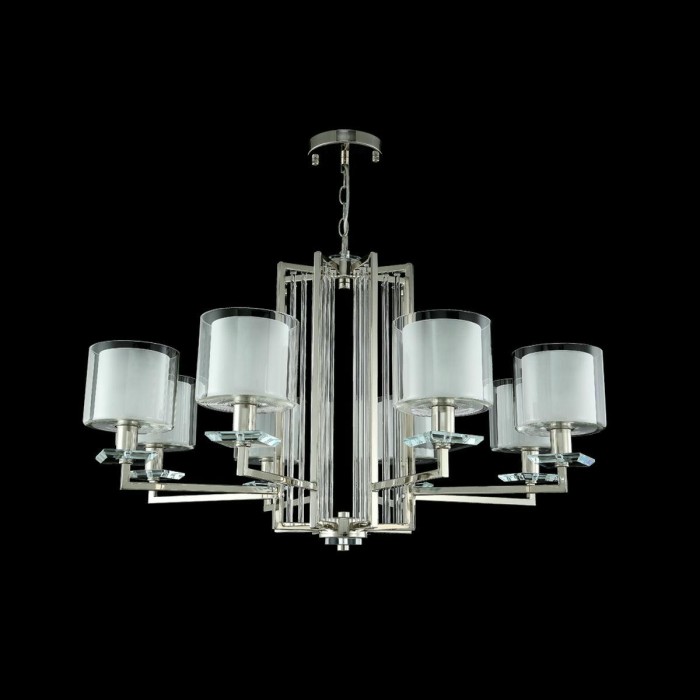 Подвесная люстра Crystal Lux Nicolas SP-PL8 Nickel/White