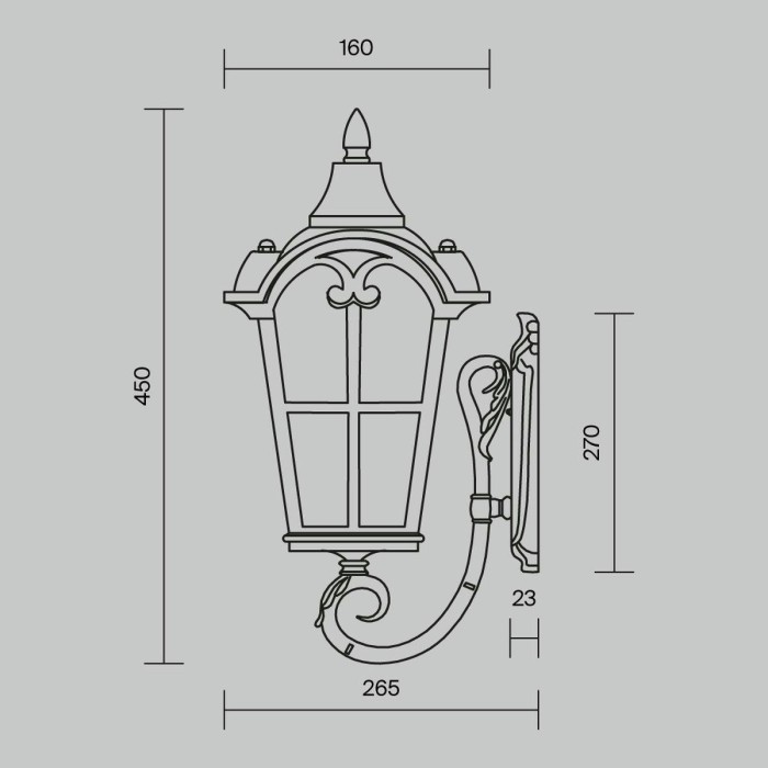 Настенный светильник Maytoni Outdoor O413WL-01BZ1