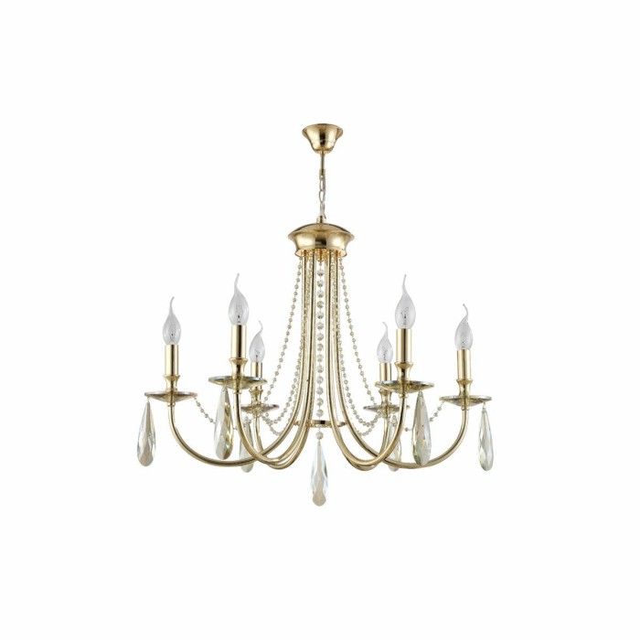 Подвесная люстра Crystal Lux Victoria SP6 Gold/Amber