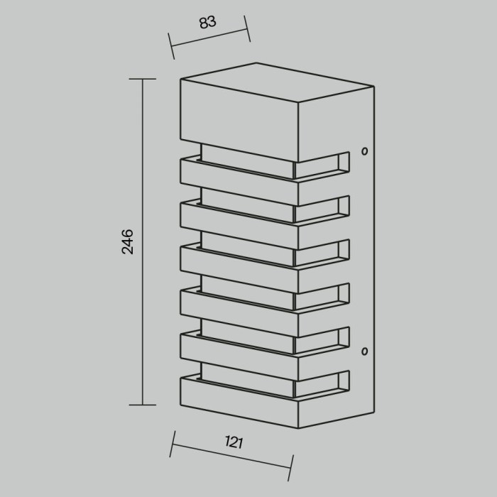 Бра Maytoni Outdoor O034WL-01B
