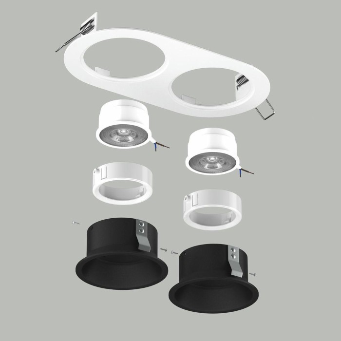 Комплект со светильником Lightstar Domino Round (214656+214607+214607+214006+214006) D6560707WMOD