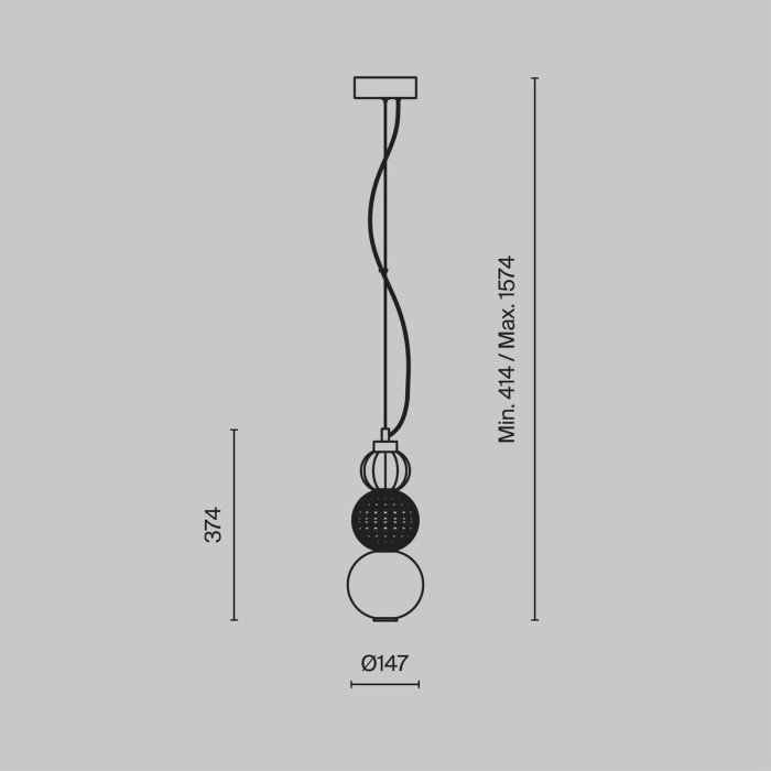 Подвесной светодиодный светильник Maytoni Collar P069PL-L16G3K