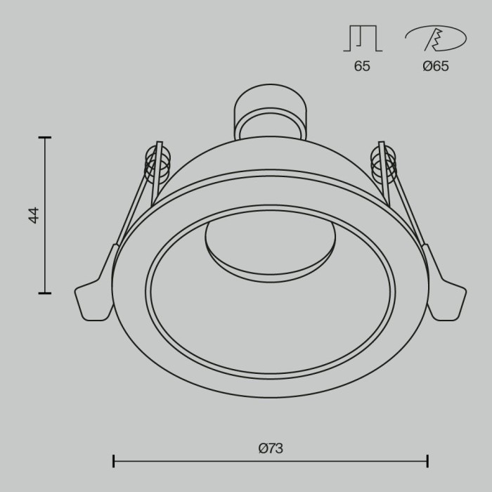Встраиваемый светильник Maytoni Technical DL126-GU10-WB