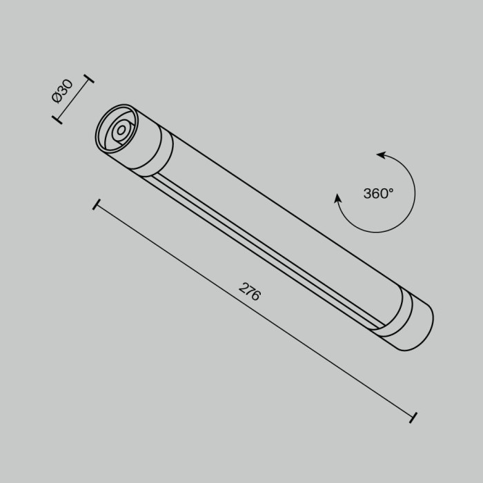 Шинопровод накладной/подвесной Maytoni Technical CA012-TRX-300-B