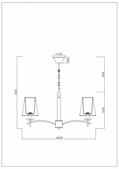 Подвесная люстра Arte Lamp Kensington A4098LM-5CC