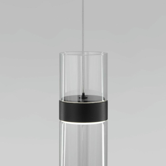 Подвесной светодиодный светильник Eurosvet Lumen 50244/1 Led черный/прозрачный