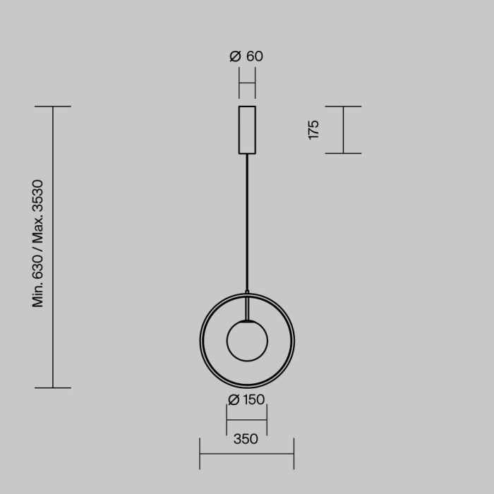Подвесной светильник Maytoni MOD407PL-L12B3K1