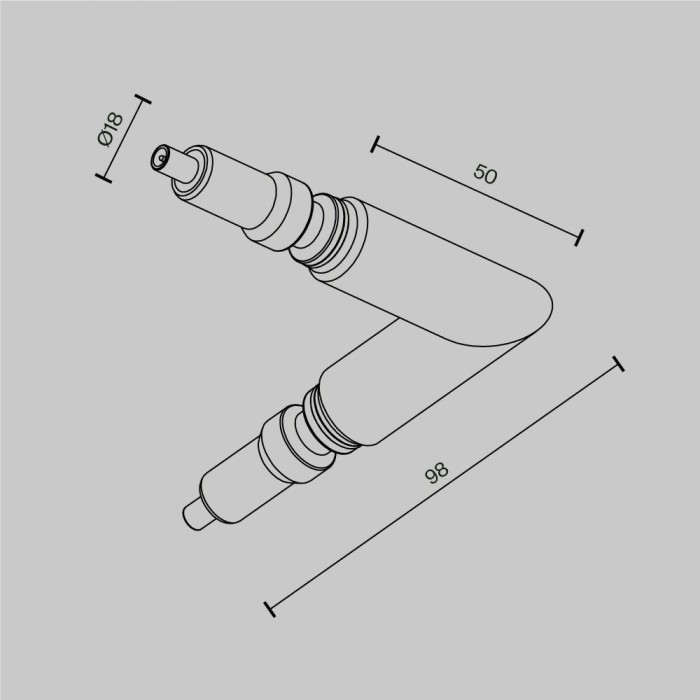 L-образный коннектор Maytoni Technical CA006EC-BS