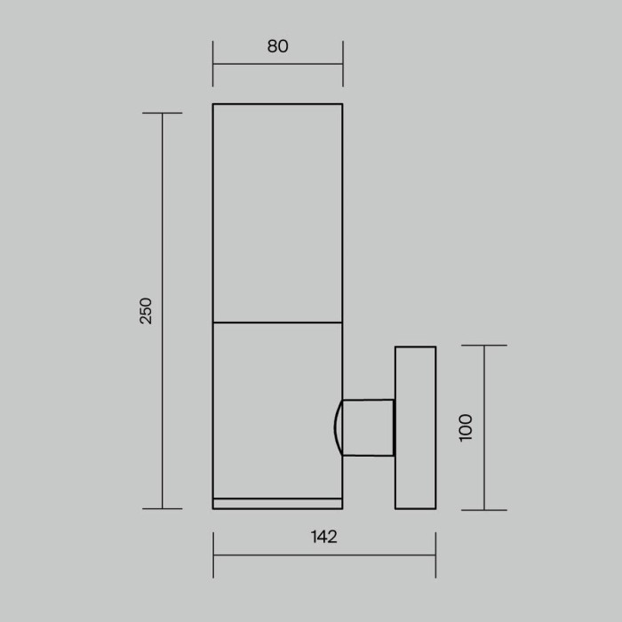 Настенный светильник Maytoni Outdoor O418WL-01B