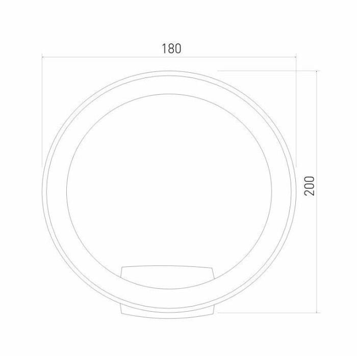 Уличный настенный светодиодный светильник Elektrostandard Ring 1710 Techno Led черный a054933
