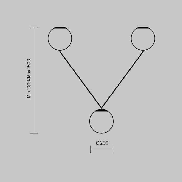 Подвесной светильник Maytoni MOD427PL-L30B3K