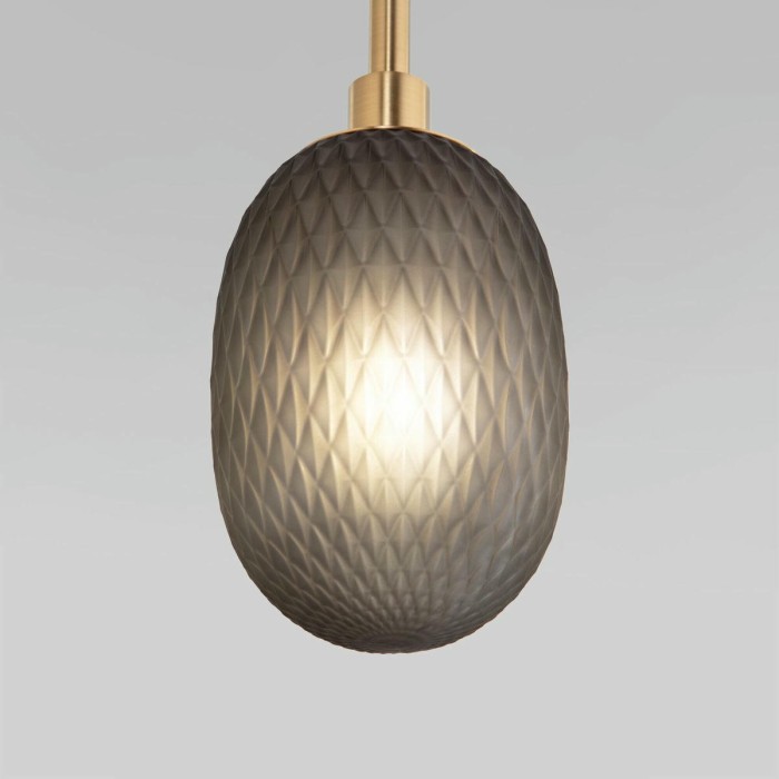 Подвесная люстра Eurosvet Pineapple 50266 дымчатый/прозрачный/янтарный