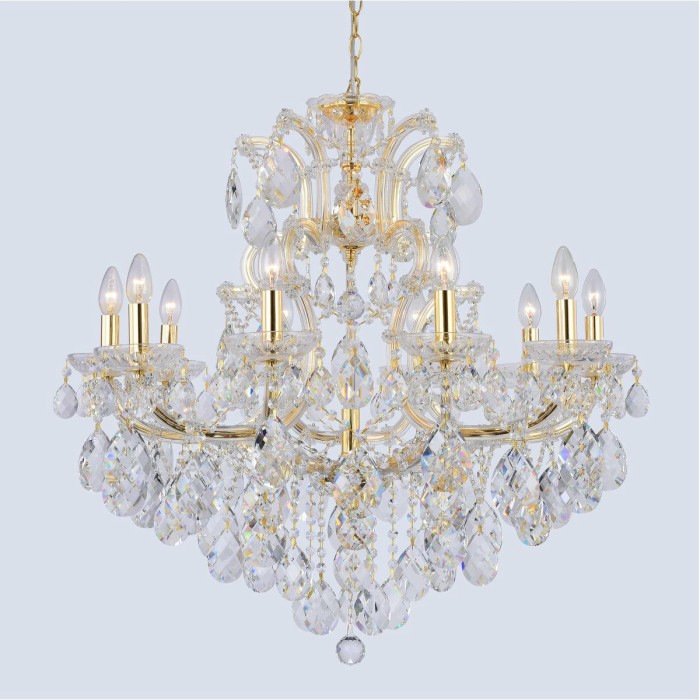Подвесная люстра Crystal Lux Isabel SP11 Gold/Transparent