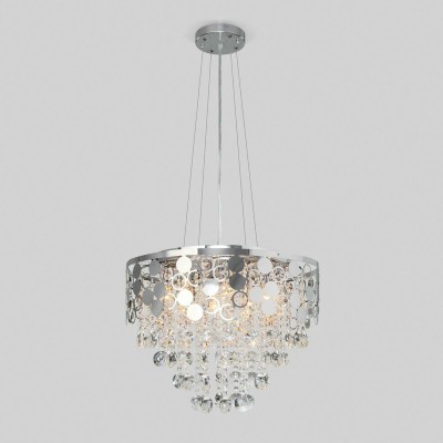 Подвесная люстра Eurosvet Lianna 10123/8 хром/прозрачный хрусталь Strotskis Smart