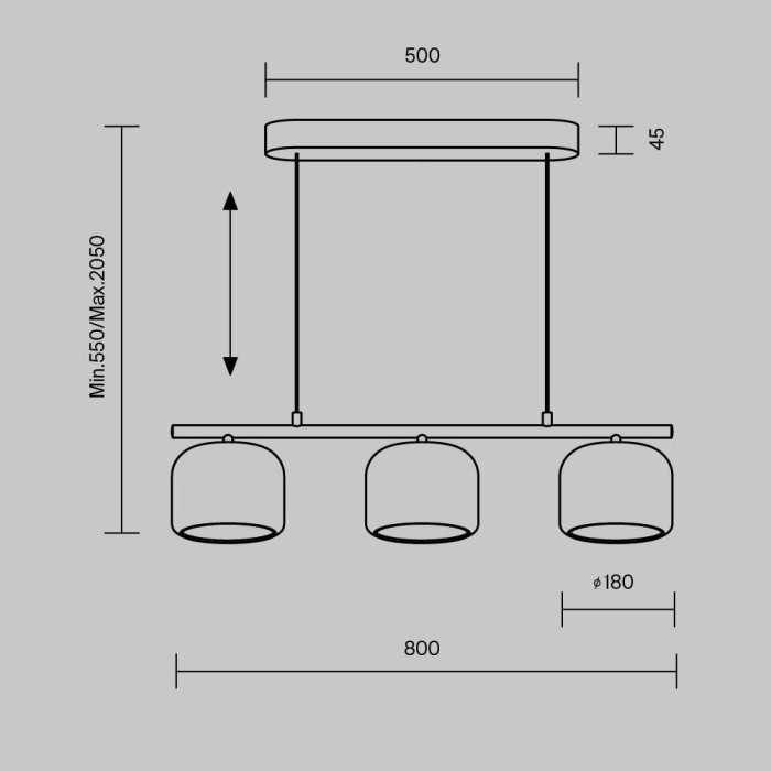 Подвесной светильник Maytoni MOD286PL-L12G3K