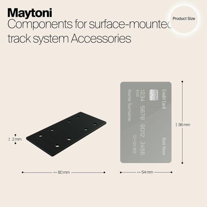 Прямой коннектор для магнитного шинопровода Maytoni Magnetic track system TRA004C-21S