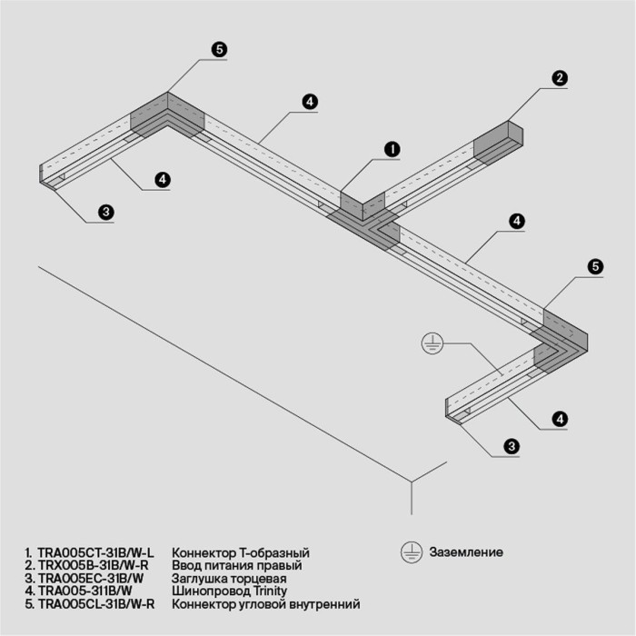 Коннектор L-образный Maytoni Technical Accessorises TRA005CL-31B-R
