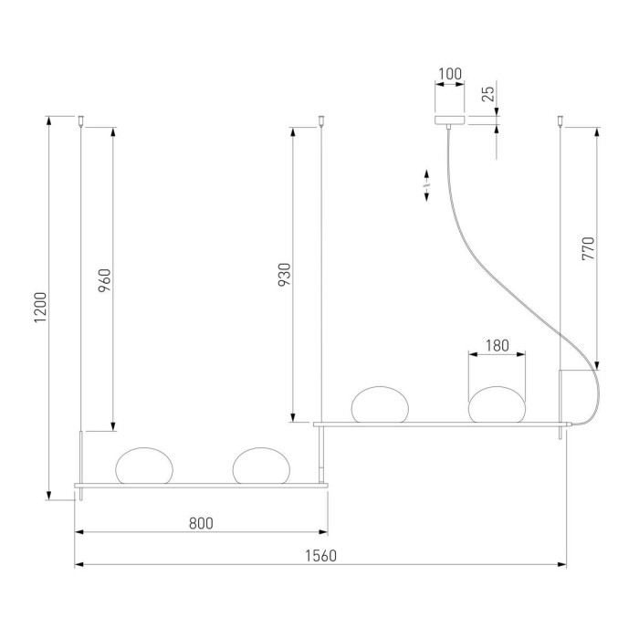 Подвесной светильник Eurosvet Stair 70145/4 черный