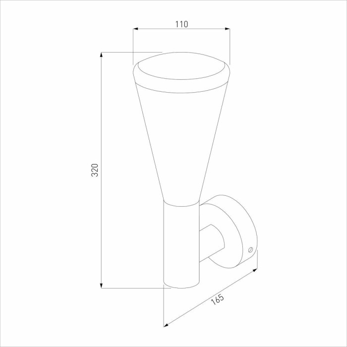 Уличный настенный светильник Elektrostandard 1416 Techno черный a049709