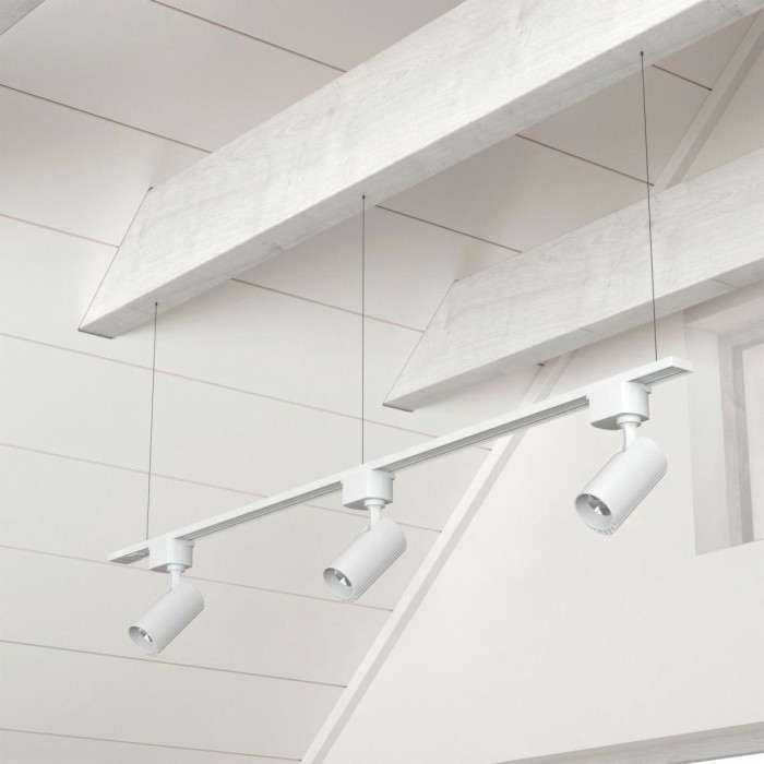 Шинопровод однофазный с питанием и заглушкой Crystal Lux CLT 0.11 01 L1000 WH