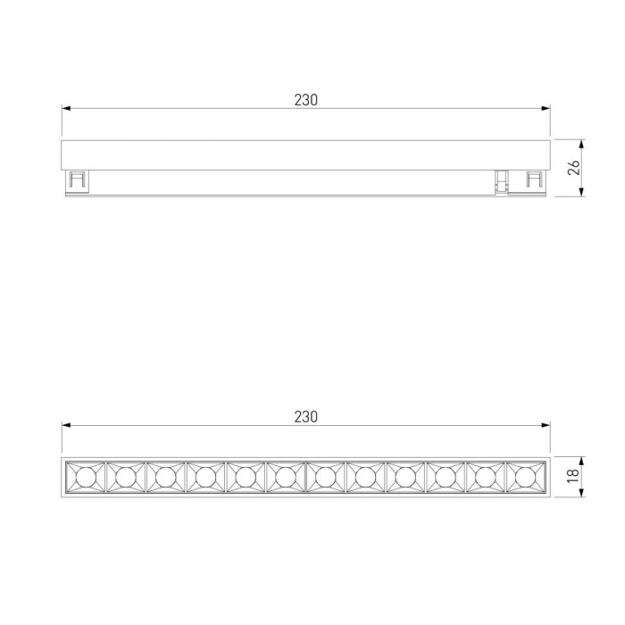 Трековый светильник Elektrostandard Brass Line a071847