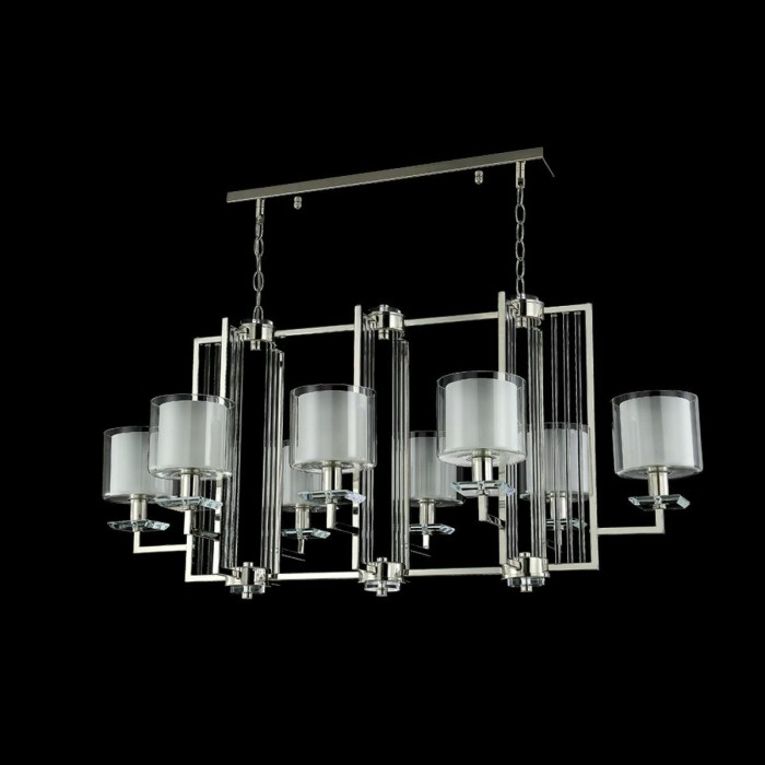 Подвесная люстра Crystal Lux Nicolas SP8 L1000 Nickel/White