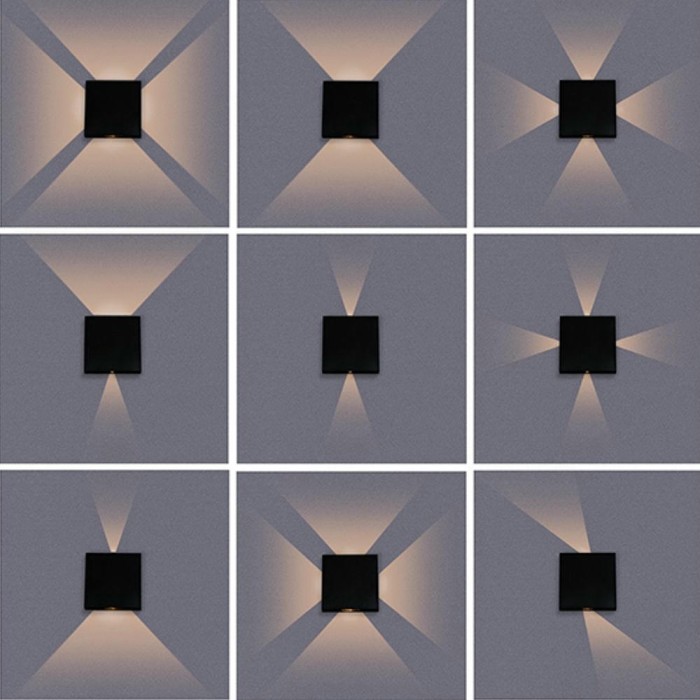 Уличный настенный светодиодный светильник Arte Lamp Algol A1445AL-4BK