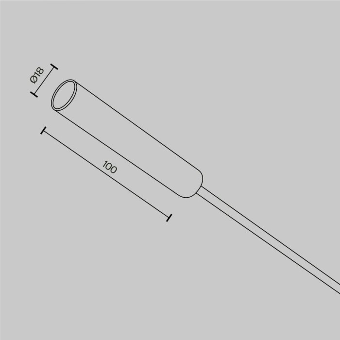 Заглушка с питанием Maytoni Technical CA003EC-BS